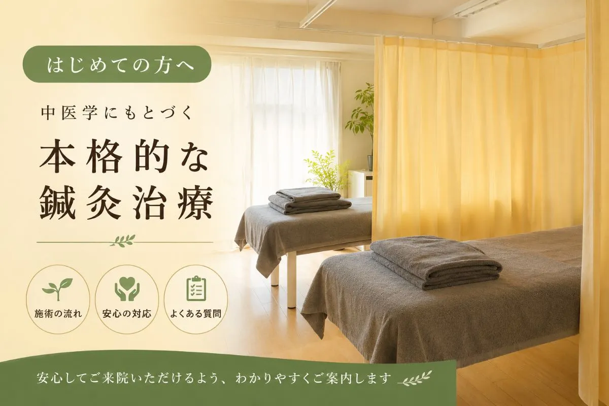 初めて来院する方へ向けた中医学にもとづく鍼灸治療のご案内